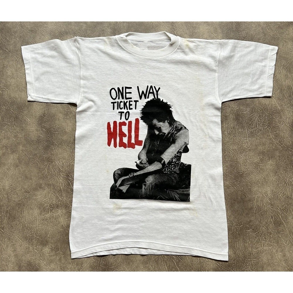 Sid Vicious Sex Pistols One Way Ticket To Hell T Shirt